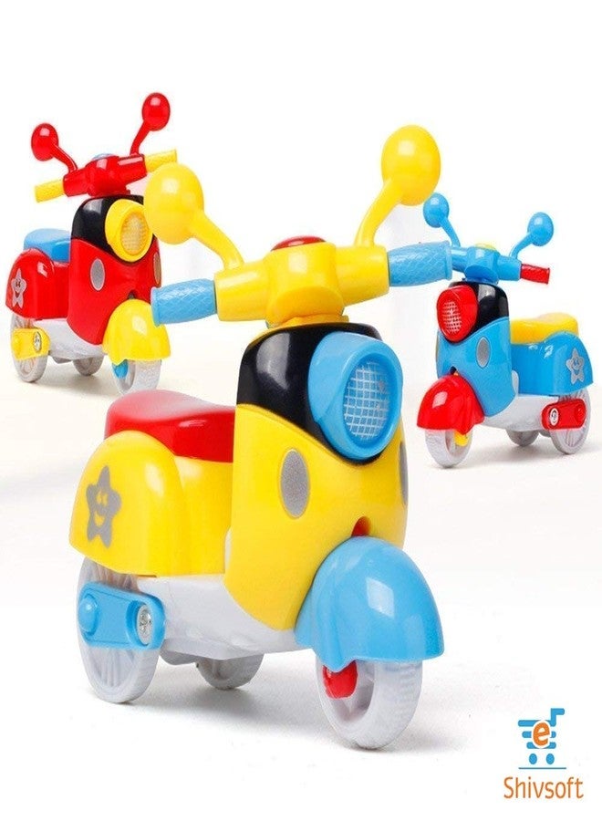Shivsoft Unbreakable Cute Bright Color Push and Go Toy Scooter for Kids (Multicolour)(8.5 x 6 x 5.cm) - Image 4